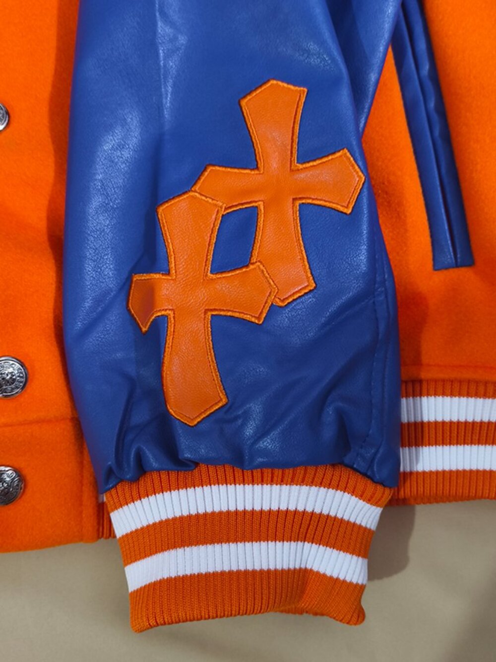 Chrome Hearts Color-Block Baseball Jacket - Picture 7 of 11